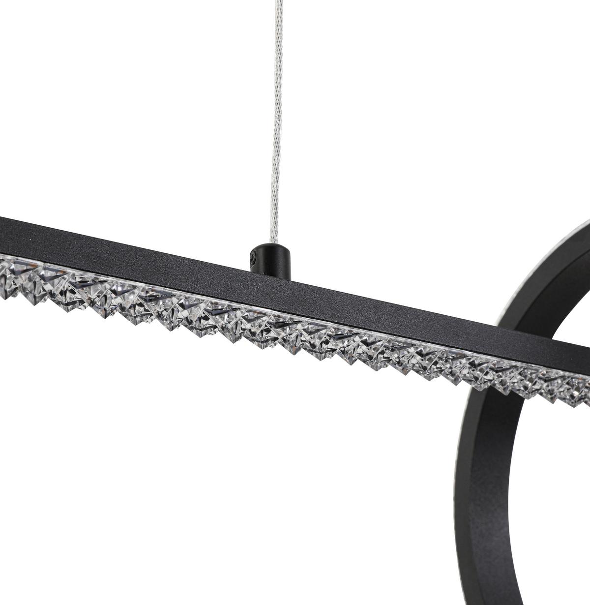ZÁVESNÉ LED SVIETIDLO ULO - čierna, Modern, kov/plast (80/20/120cm) - Modern Living
