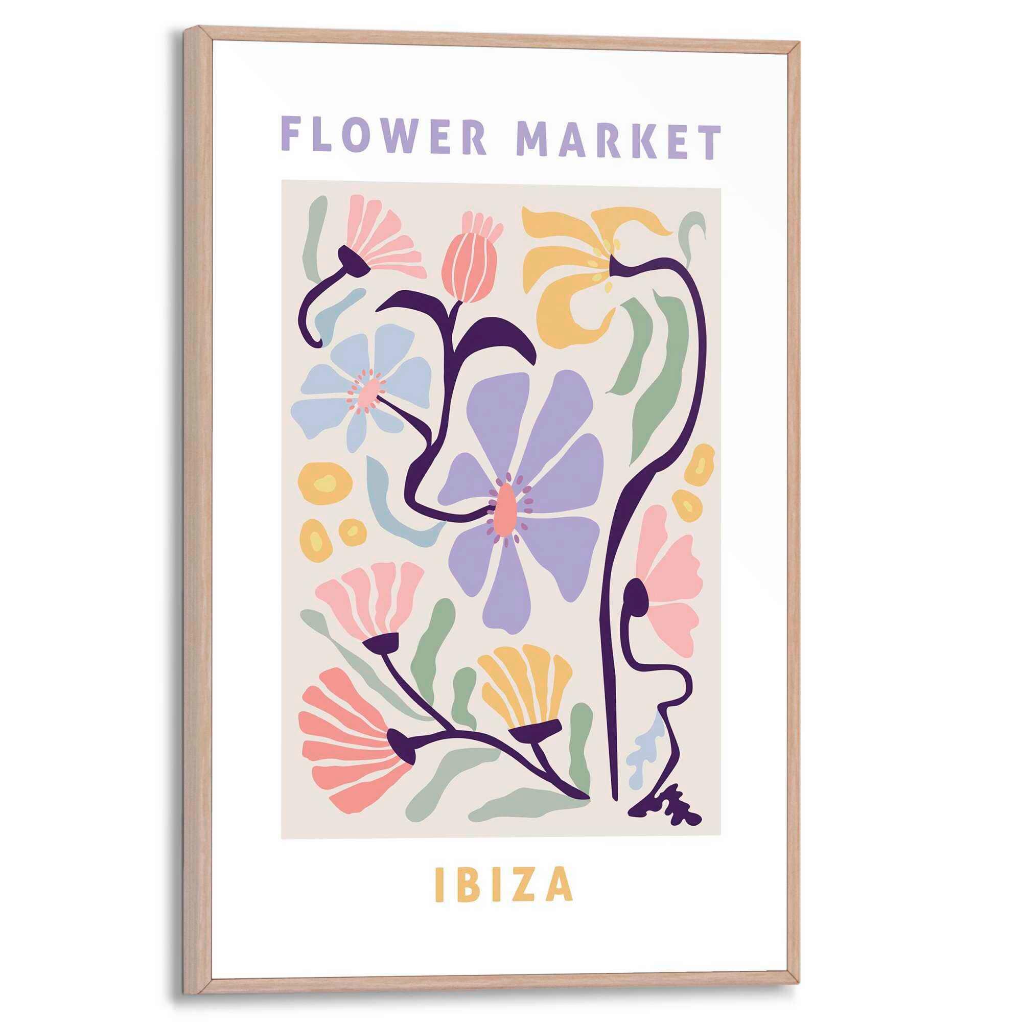 BILD Flower Market 20x30 cm - Multicolor/Schwarz, Trend, Holzwerkstoff (20/30cm) - Reinders!