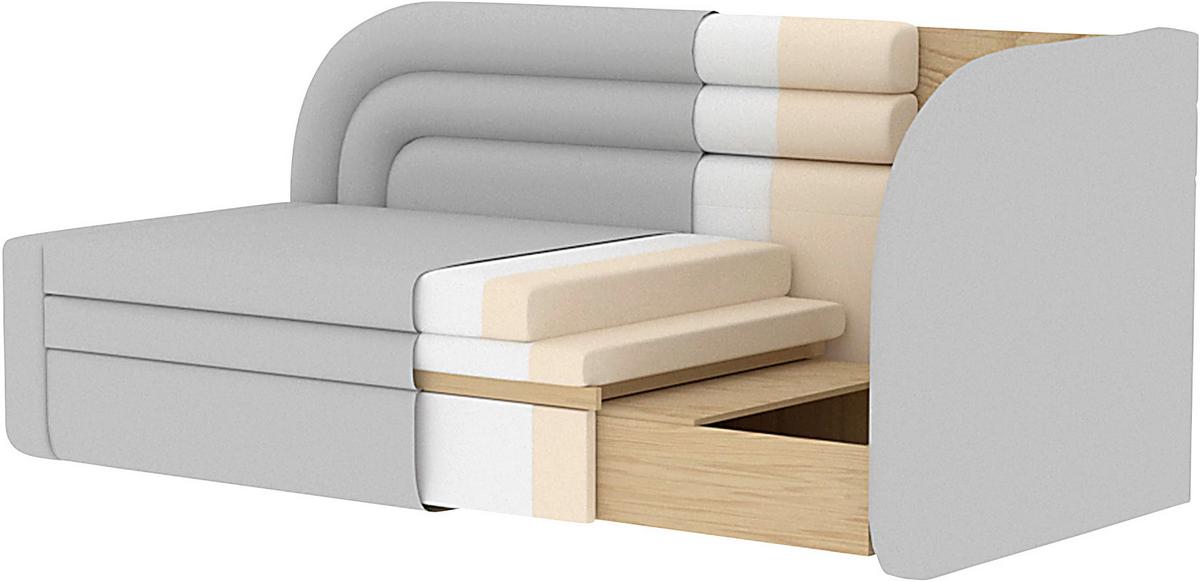 RÉCAMIERE Fabillo Beige B: 223 cm - Beige/Schwarz, Design, Textil (223/80/86cm) - P & B