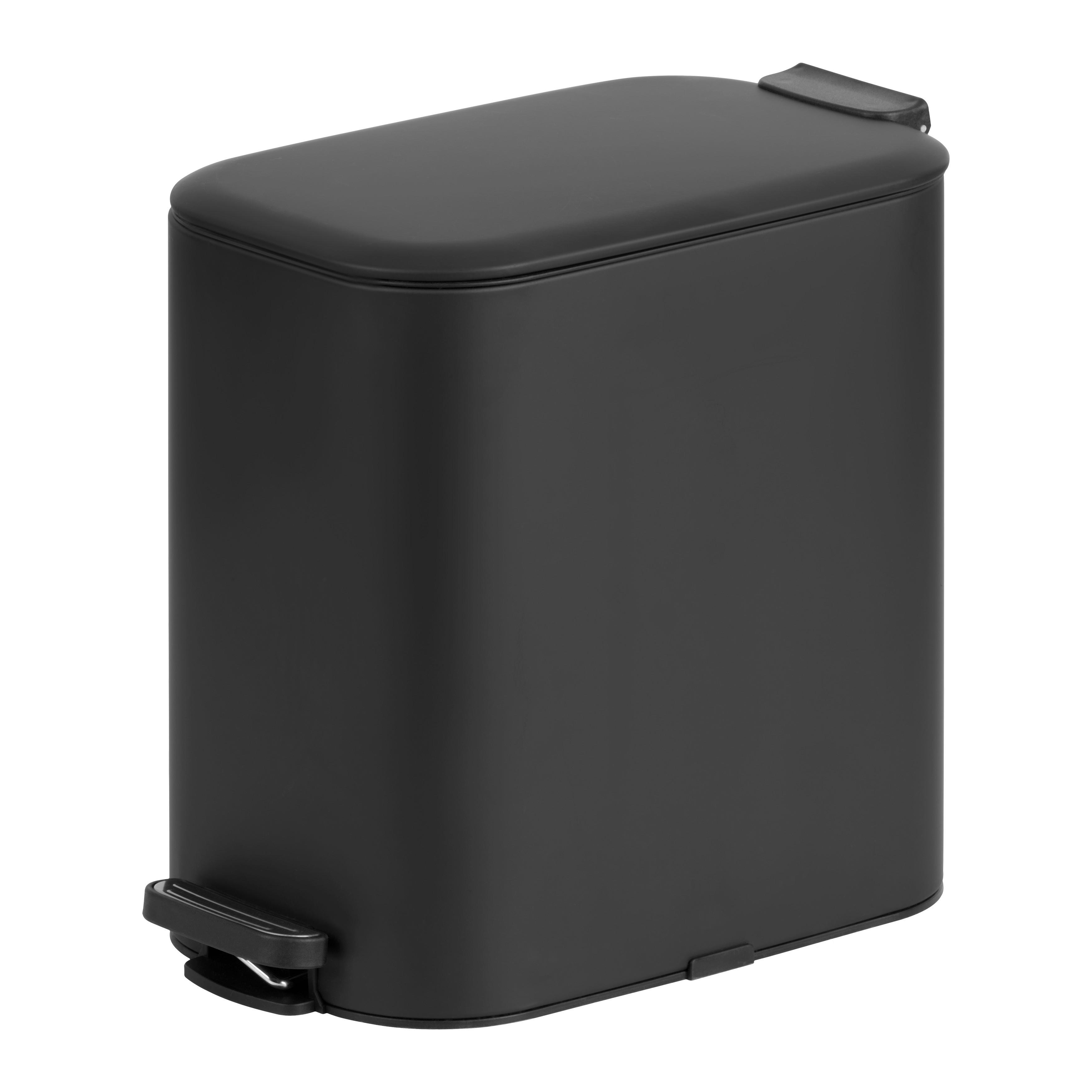 Koš s nášlapným pedálem černá 20L - černá, Moderní, kov/plast (23,4/41,3/37,6cm) - Mömax