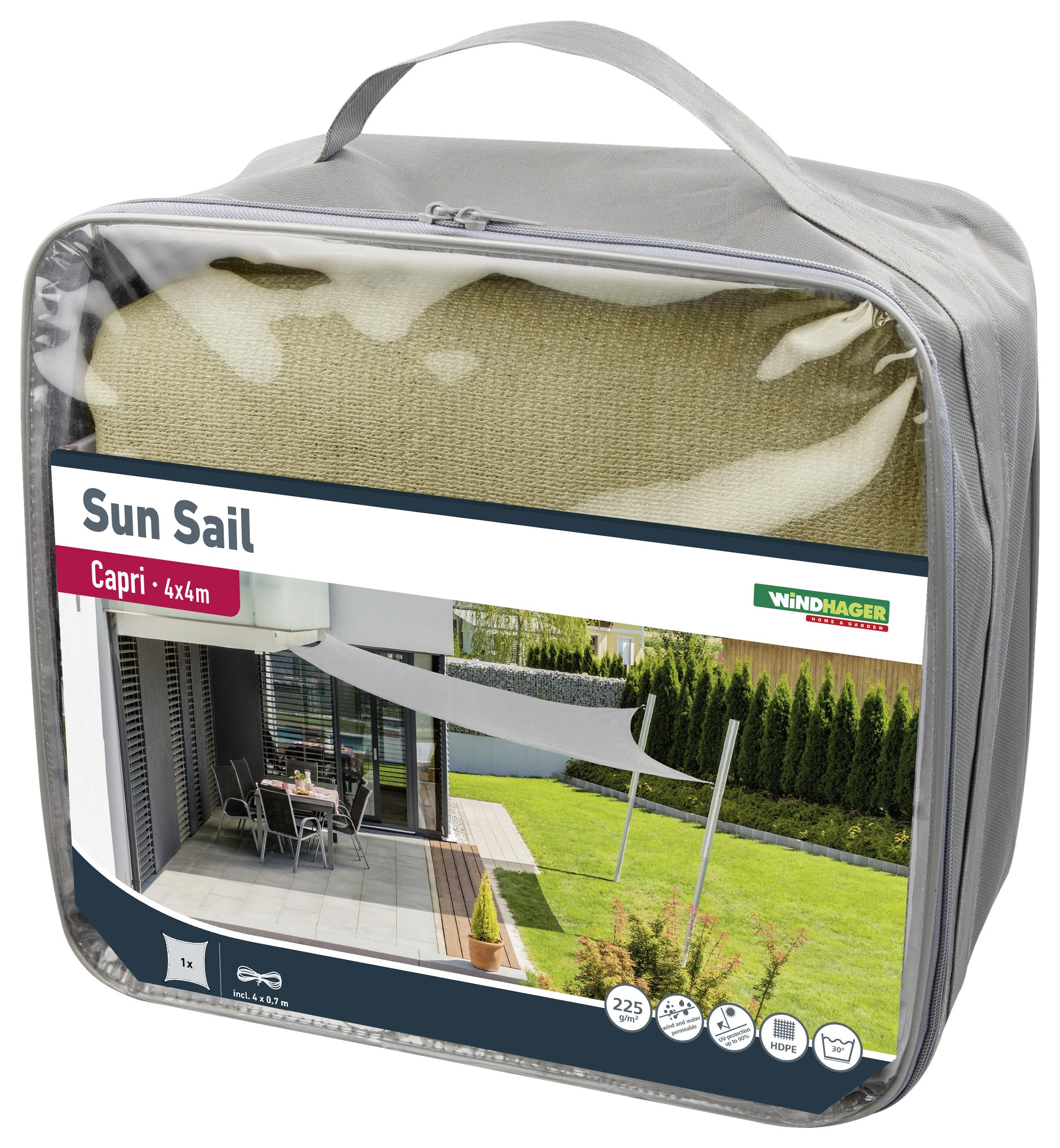 Royal Shade Sonnensegel Rechteckig – 3,6x4,6 M, Grau, 190 GSM, UV-Schutz 95%