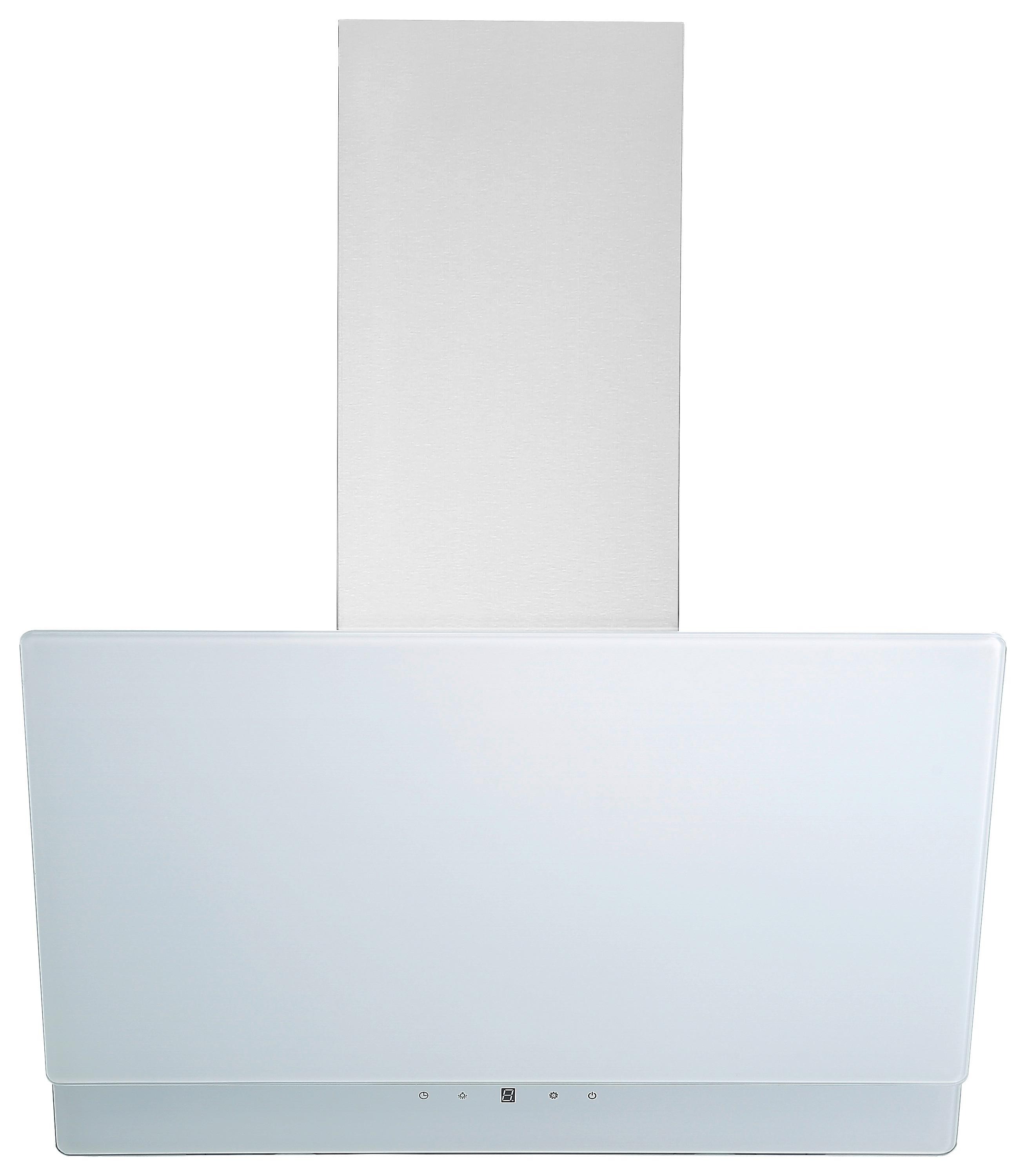 Dunstabzugshaube Respekta Selena 60 Cm - Weiß, Trend, Glas/Metall (60/74,3-112,3/31,3cm) - Respekta