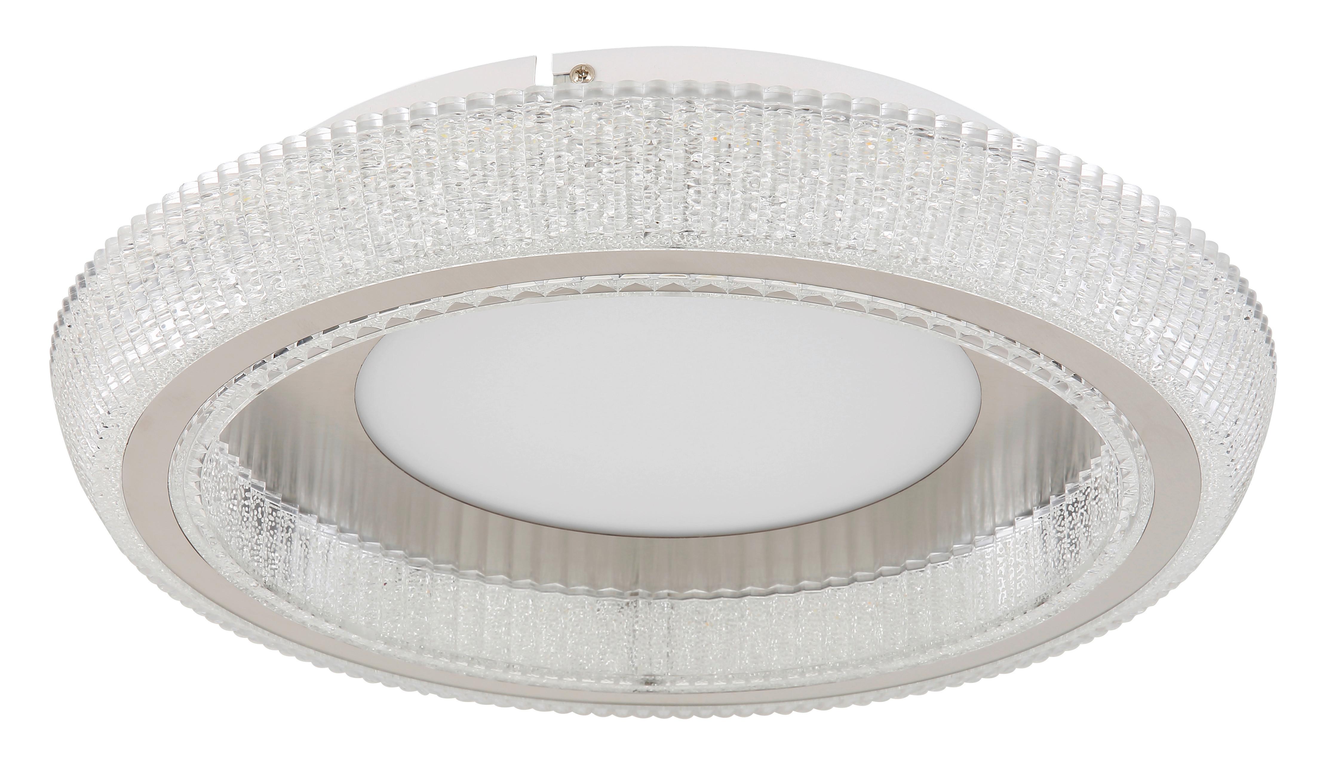 Led Mennyezeti Lámpa 48375-36 - opál/nikkel, Design, műanyag/fém (40/8,5cm) - Globo