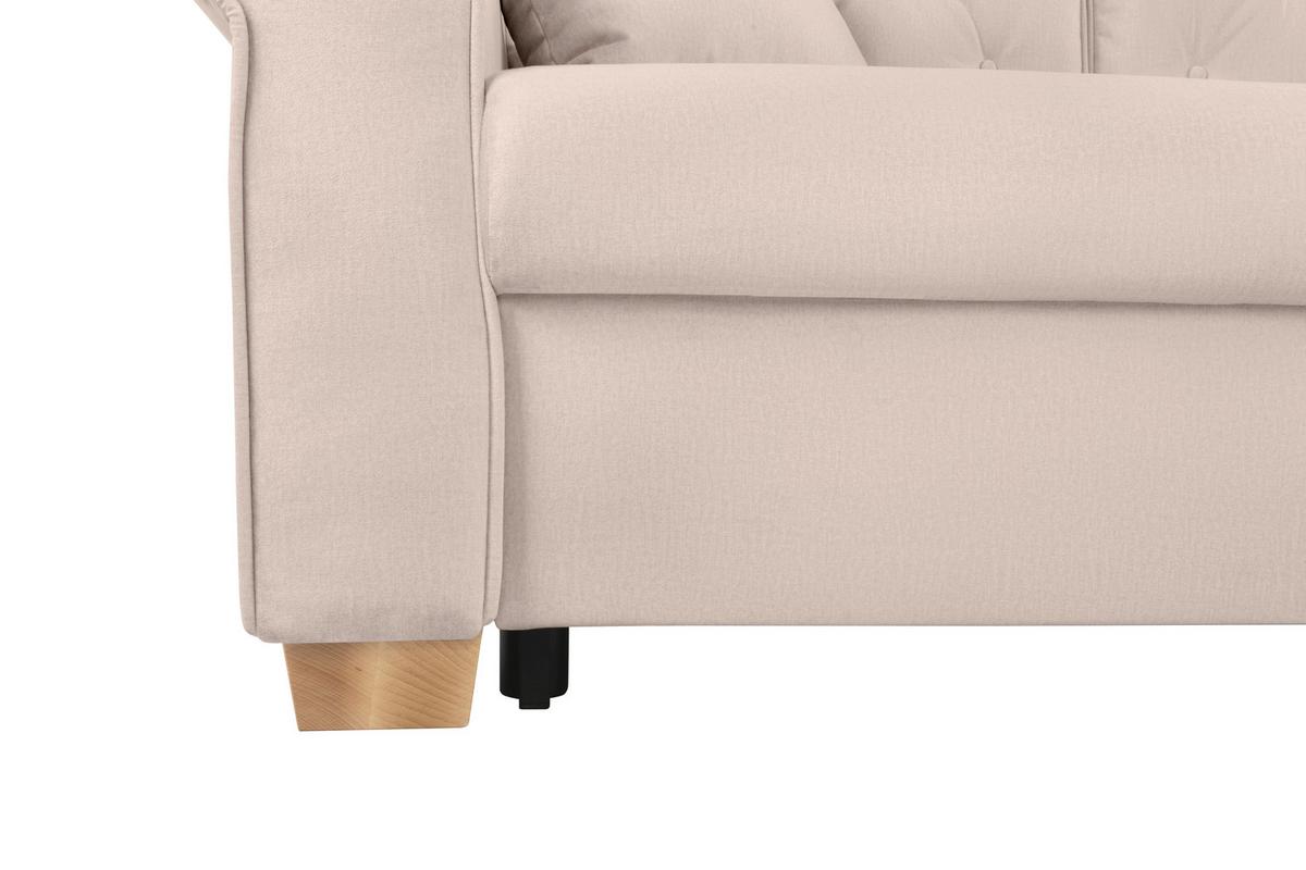 Schlafsofa Arles, Beige 1 B: 240 Cm - Beige/Buchefarben, Design, Textil (240/94/98cm) - MID.YOU
