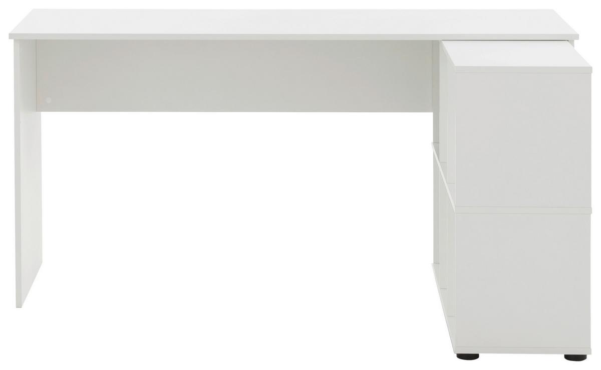 Schreibtisch Schreibtisch 1500 6f - Weiß, MODERN, Holzwerkstoff (121,6/150/73,6cm) - MID.YOU