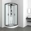 Duschkabine Epic 1 - Schwarz, MODERN, Glas/Metall (90/90/230cm) - Sanotechnik Duschkabine Epic 1 - Schwarz, MODERN, Glas/Metall (90/90/230cm) - Sanotechnik