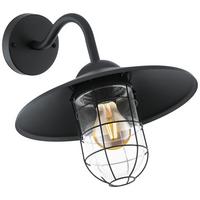 Außenleuchte Melgoa 1x60 W, E27 - Klar/Zinkfarben, KONVENTIONELL, Glas/Metall (30/25/38cm) - Eglo