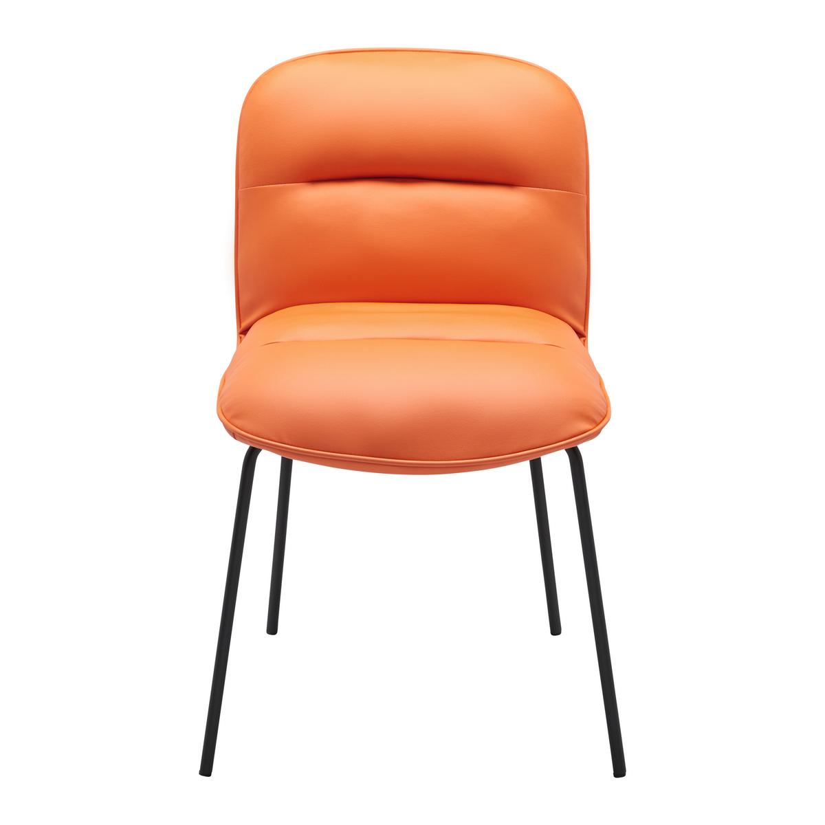 Stolička Ellis oranžová - oranžová/čierna, Modern, kov/drevo (43/80/50cm) - P & B