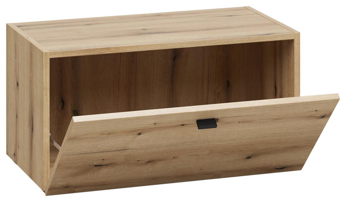 Stapelprogramm Sixty-Four - Eichefarben/Schwarz, Trend, Holzwerkstoff (320/192/35cm)