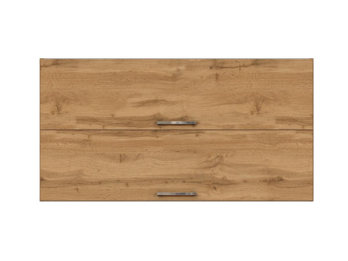 Küchenoberschrank B: 110 Cm Eiche Dekor 2 Klappen - Eiche Wotan, MODERN, Holzwerkstoff (110/57/34cm) - Held