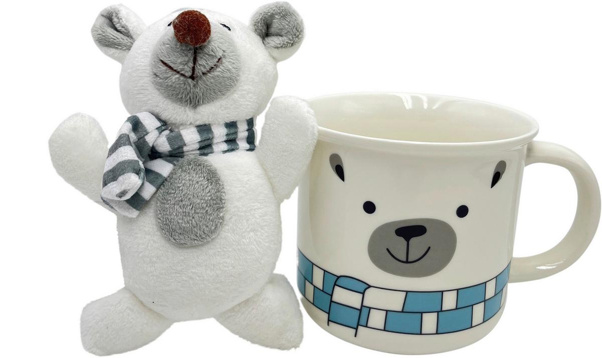 Óriáscsésze Ted Kb. 400ml - fekete/kék, Basics, textil/kerámia - Luca Bessoni