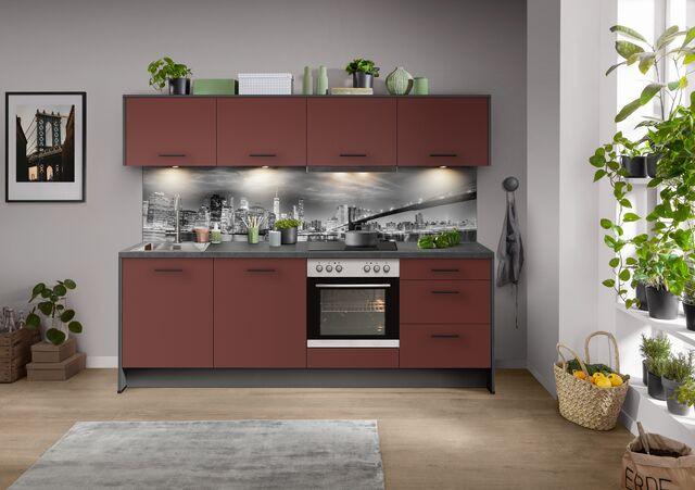 Küchenblock in Rot & Grau » online kaufen