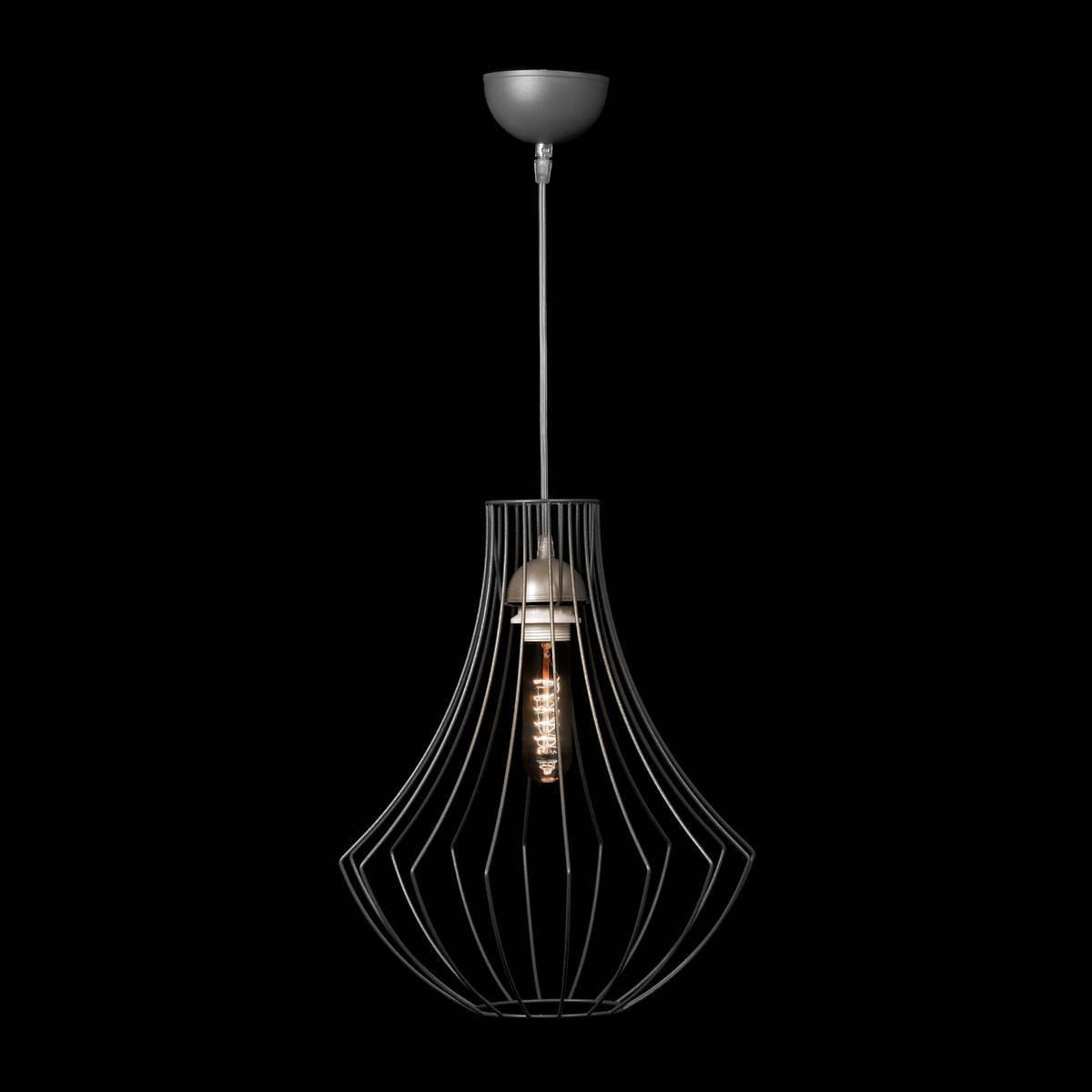 Hängeleuchte Jasmin H: 40 cm 2-Flammig - Silberfarben, Trend, Metall (32/40/32cm) - Kayoom
