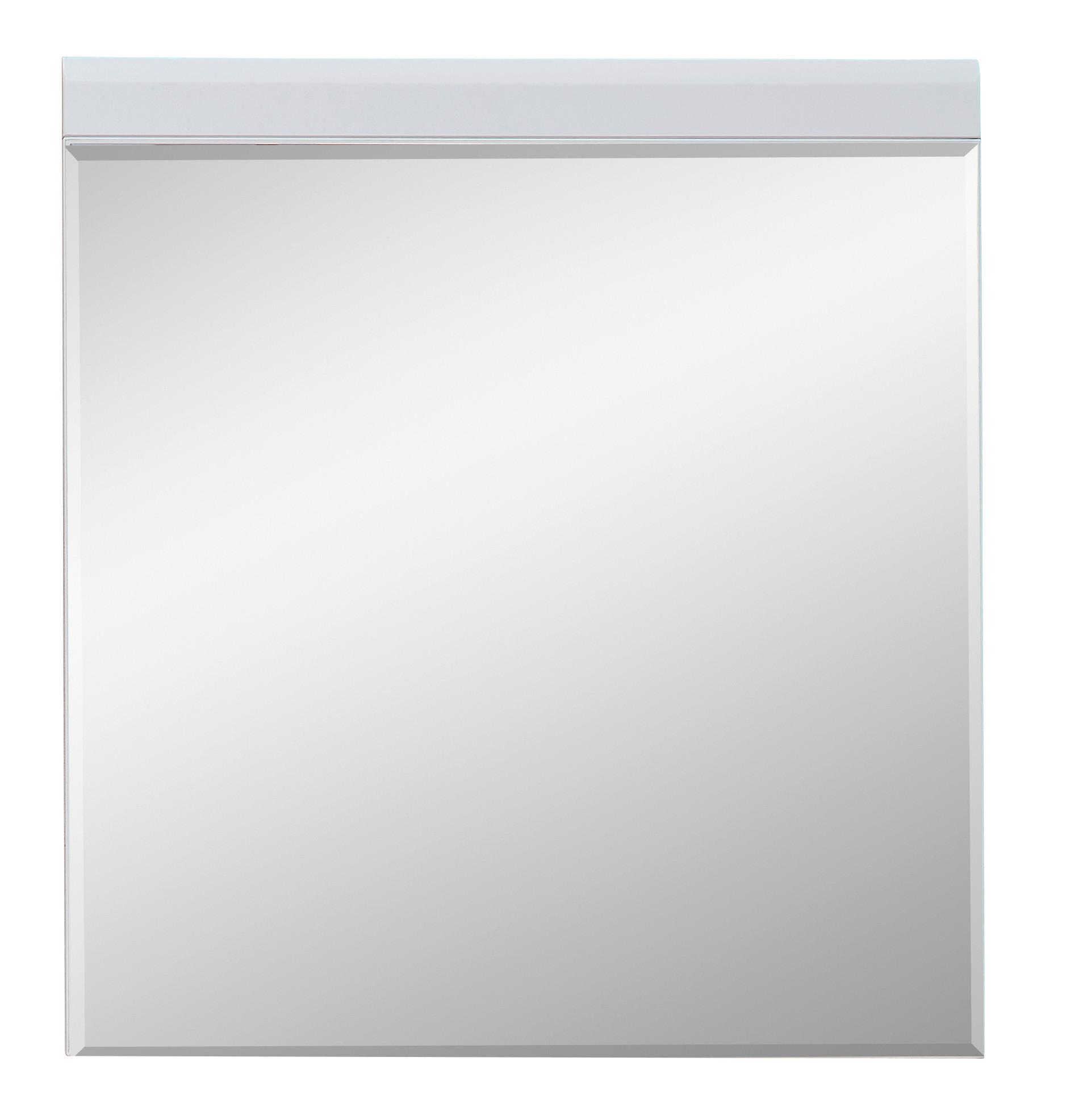 Wandspiegel Fresno Weiß, B: 80 Cm - Weiß, Design, Holzwerkstoff (80/87/2cm) - Livetastic