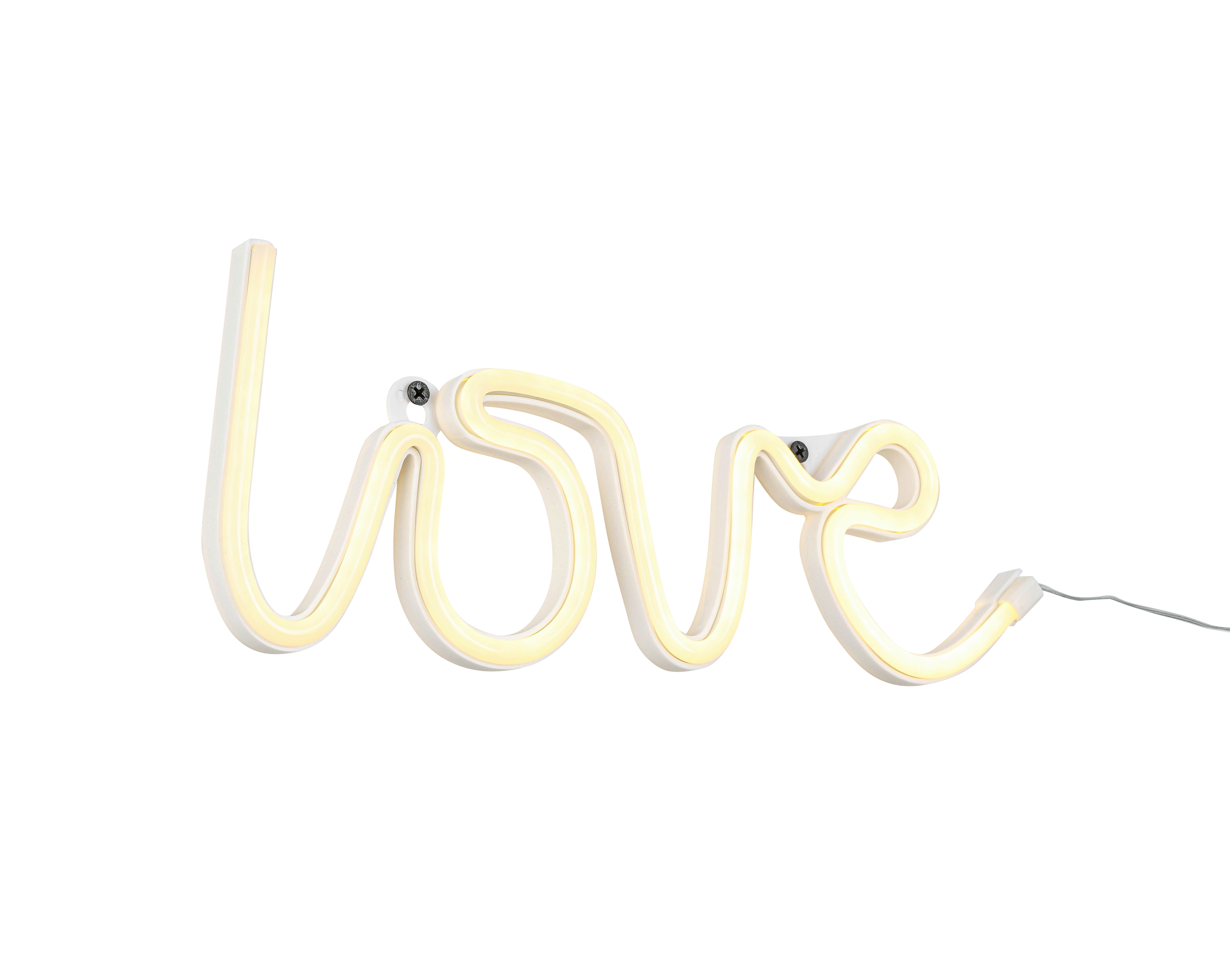 LED-Dekoleuchte Aicha - Gelb/Weiß, KONVENTIONELL, Kunststoff (35/12,7/1,7cm) - Luca Bessoni