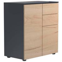 Kommode Dalrosa Anthrazit/honigeiche Dekor - Honigeiche/Anthrazit, MODERN, Holzwerkstoff (70/77/39cm) - MID.YOU