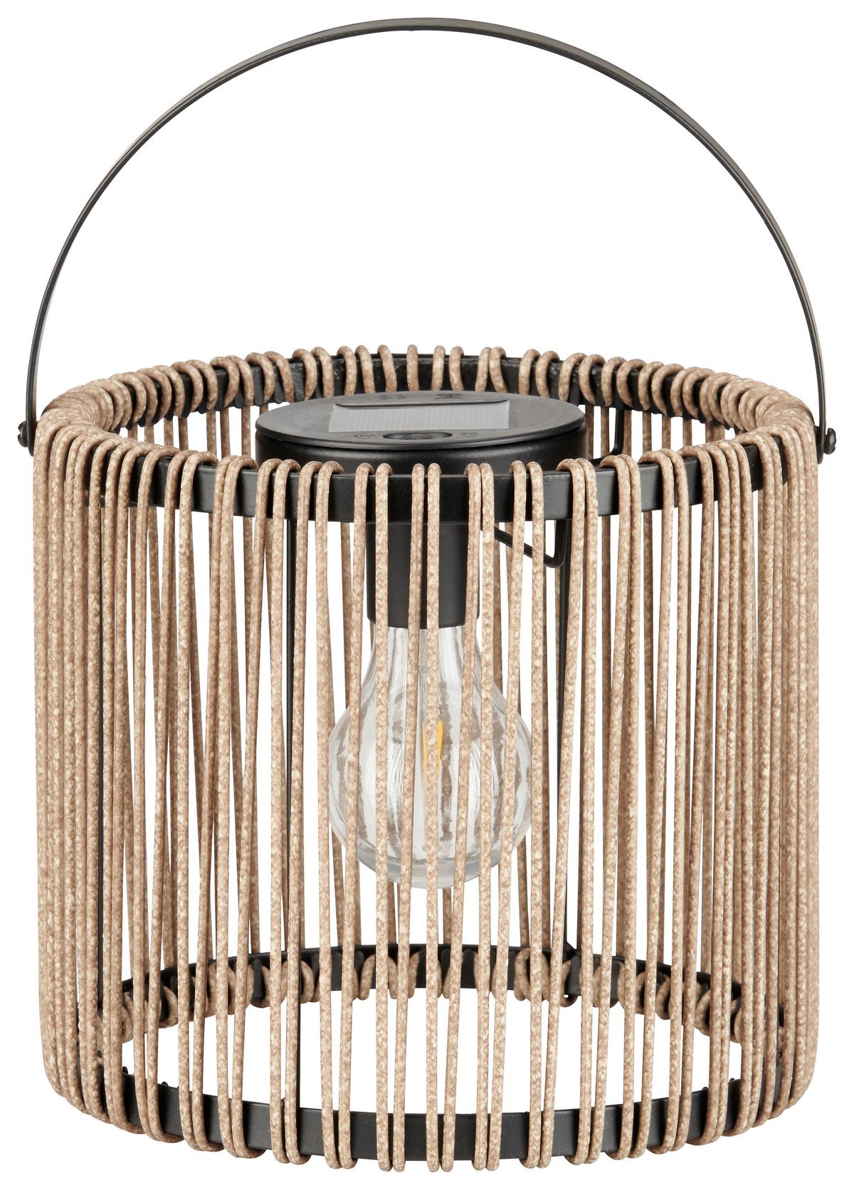 Solární svítidlo Andrei - hnědá, Moderní, kov/plast (20/17-27cm) - Modern Living