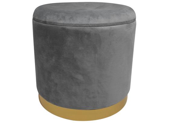 Hocker Velvet - Goldfarben/Grau, MODERN, Holzwerkstoff/Textil (35/35/35cm) Hocker Velvet - Goldfarben/Grau, MODERN, Holzwerkstoff/Textil (35/35/35cm)