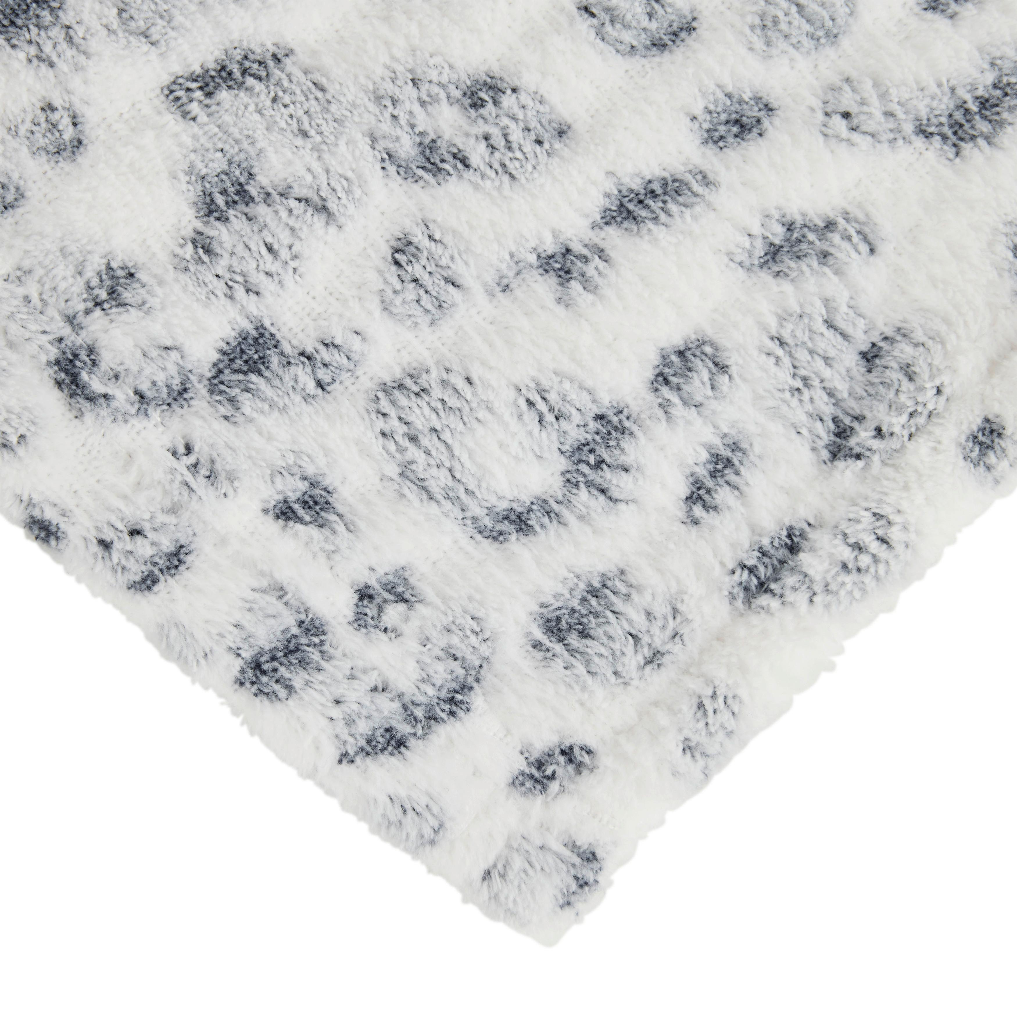 MĚKKÁ DEKA LEO - bílá/šedá, Konvenční, textil (150/170cm)