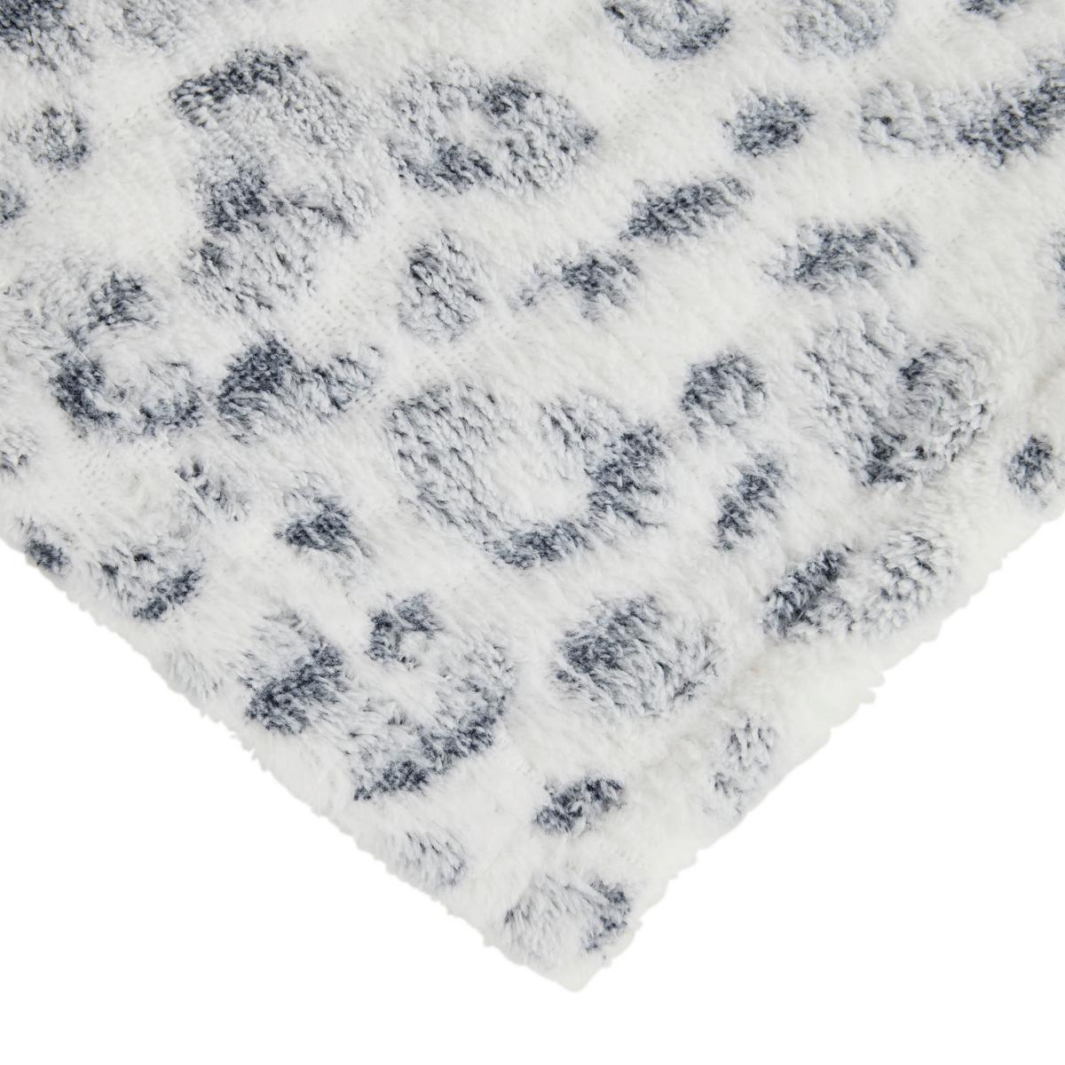 MĚKKÁ DEKA LEO - bílá/šedá, Konvenční, textil (150/170cm)