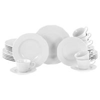 Kombiservice Arianne 30-tlg Keramik, Weiß - Weiß, Basics, Keramik - Creatable