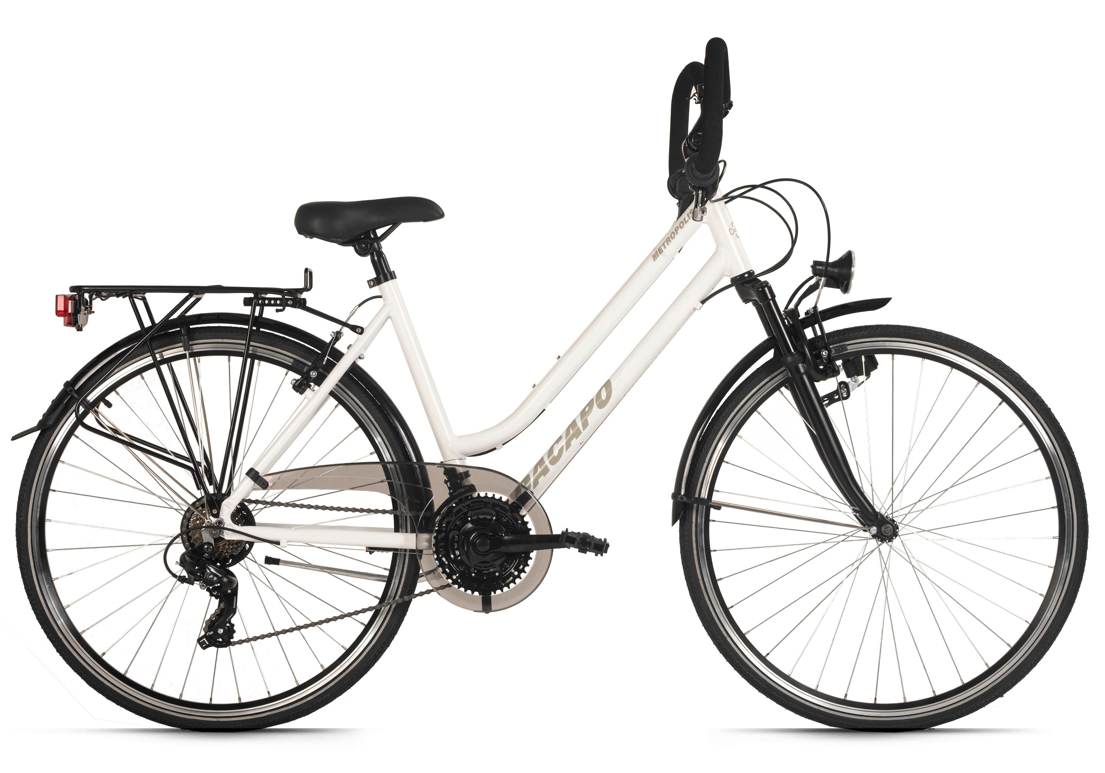 Trekkingrad 400t - Weiß, MODERN, Metall (25/140/60cm)