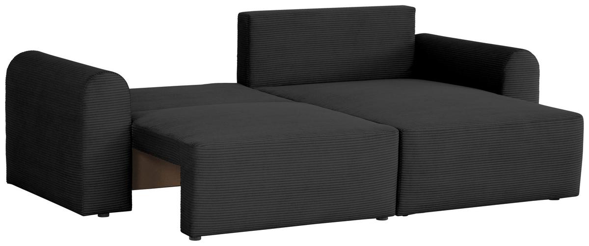 Ecksofa Jonilz Schwarz S: 250x151 Cm - Schwarz, Design, Textil (250/151cm) - MID.YOU