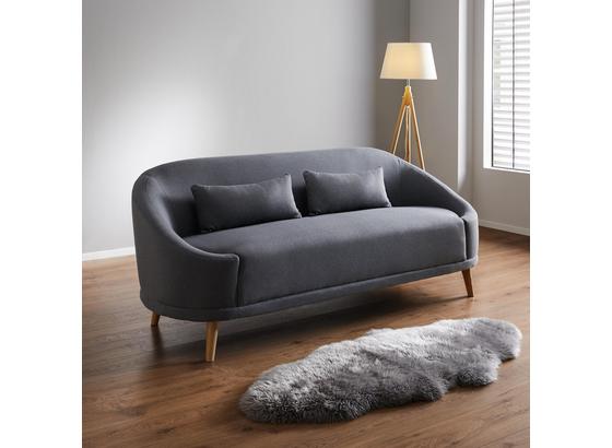 Pohovka Jannike - sivá, Moderný, drevo/textil (207/84/80cm) - Modern Living Pohovka Jannike - sivá, Moderný, drevo/textil (207/84/80cm) - Modern Living