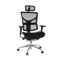Drehstuhl Ergo-U2 Fm - Silberfarben/Schwarz, Basics, Kunststoff/Textil (70/124-146/67cm) - MID.YOU