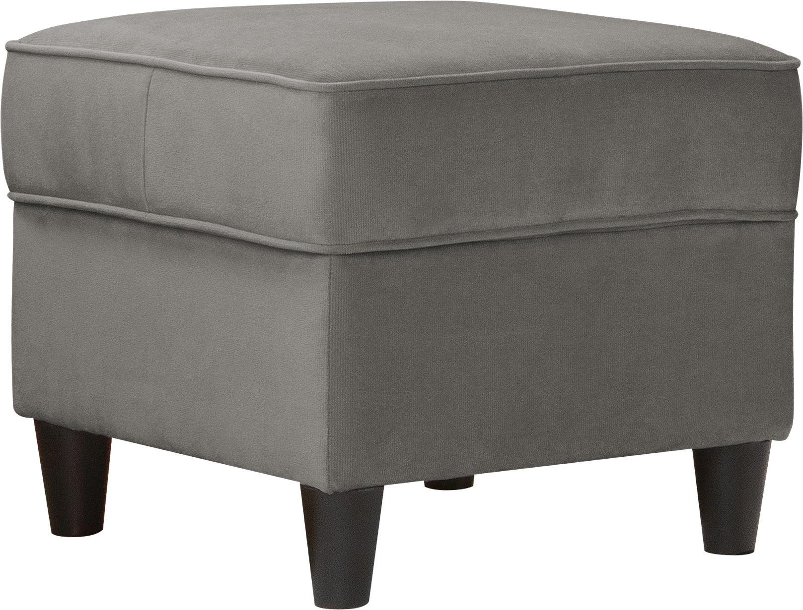 Hocker Baron Grau B: 52 cm - Schwarz/Grau, Design, Textil (52/45/52cm) - MID.YOU