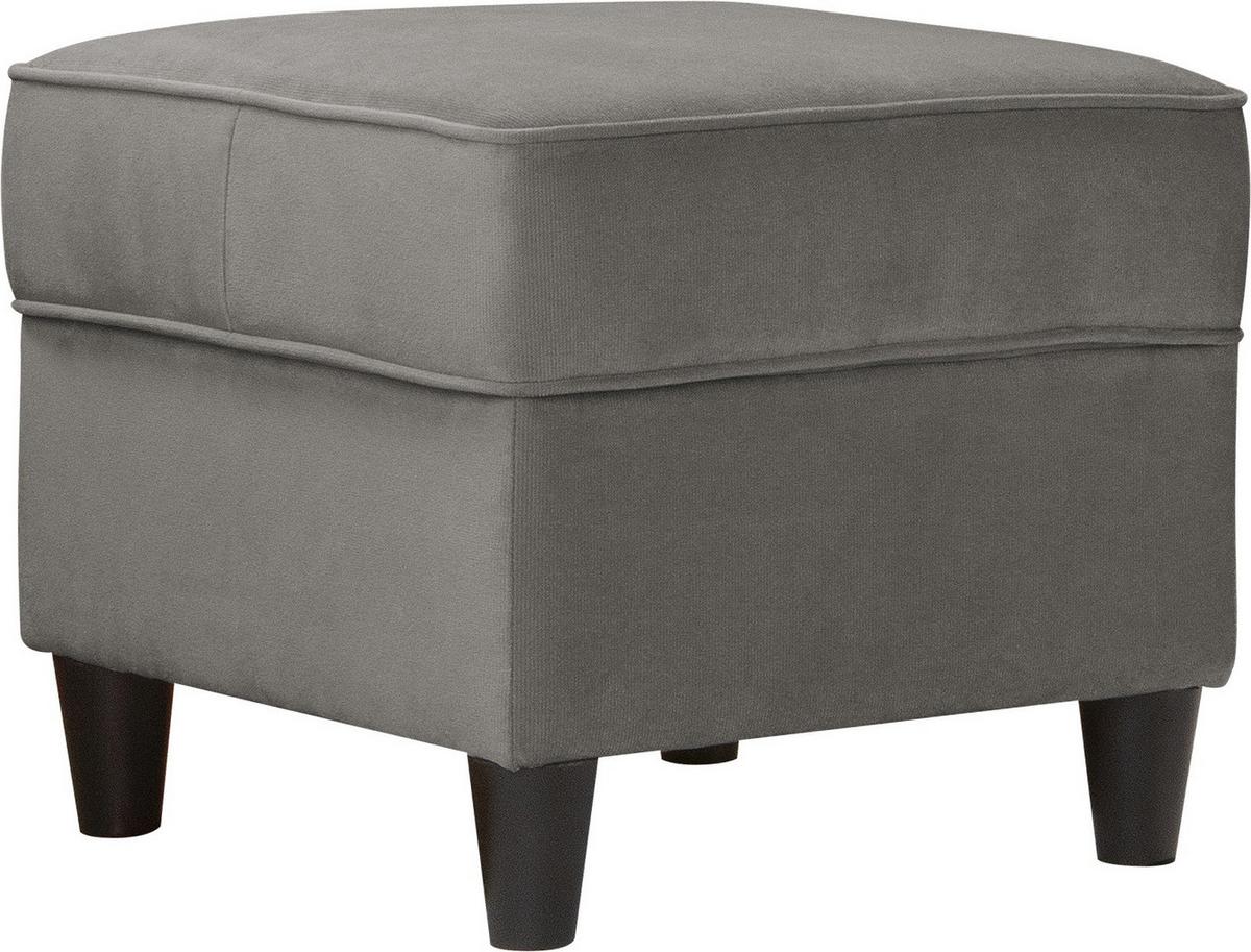 Hocker Baron Grau B: 52 cm - Schwarz/Grau, Design, Textil (52/45/52cm) - MID.YOU