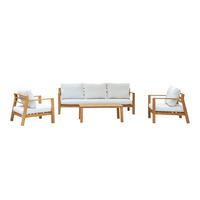 Dining-loungeset Orla - Eichefarben/Braun, MODERN, Metall (223,5/89/73,5cm) - Ambia Garden