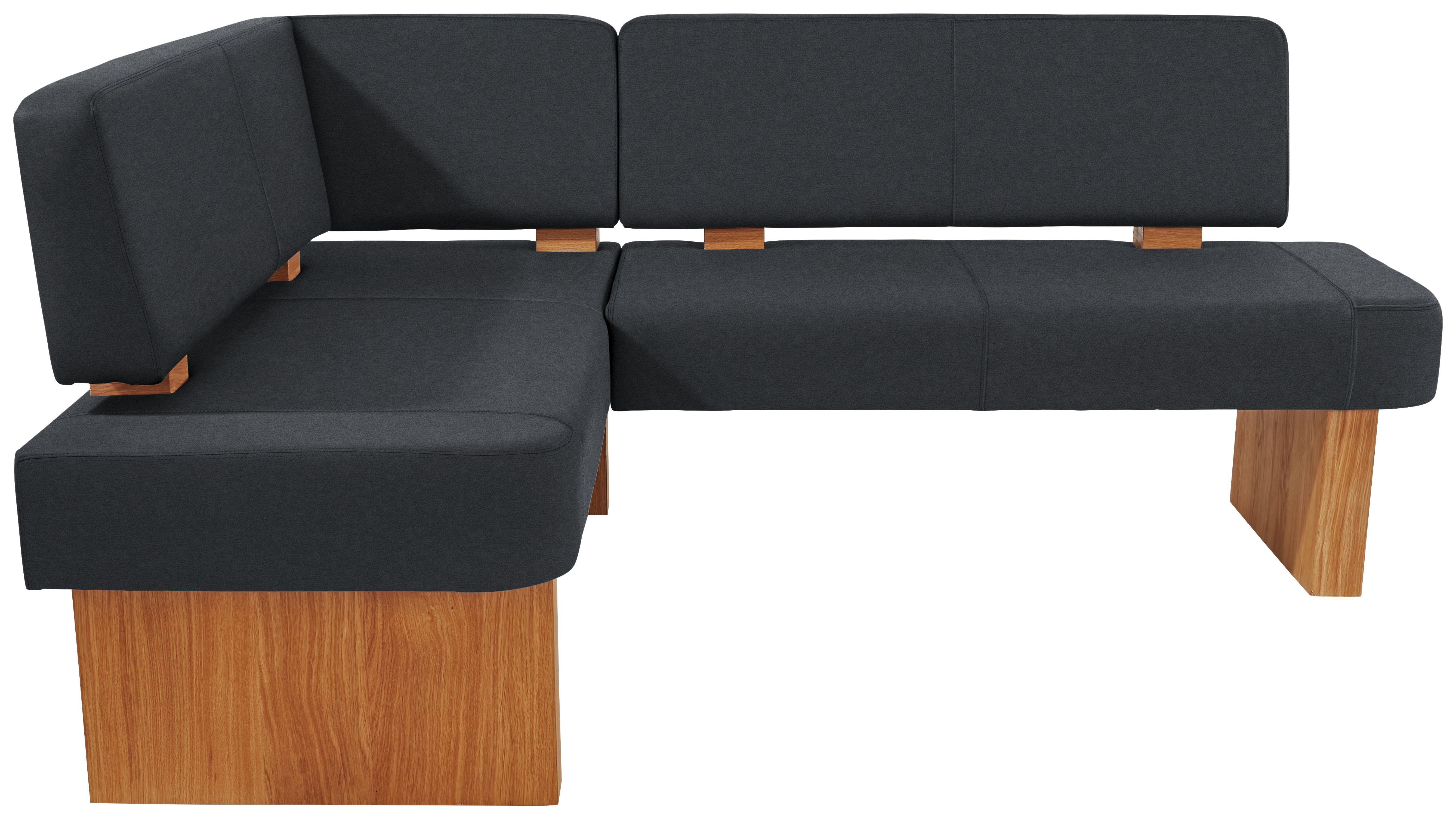 Eckbank Silba 140 X 180 cm - Eichefarben/Dunkelgrau, KONVENTIONELL, Holz/Wellpappe (140/180cm)