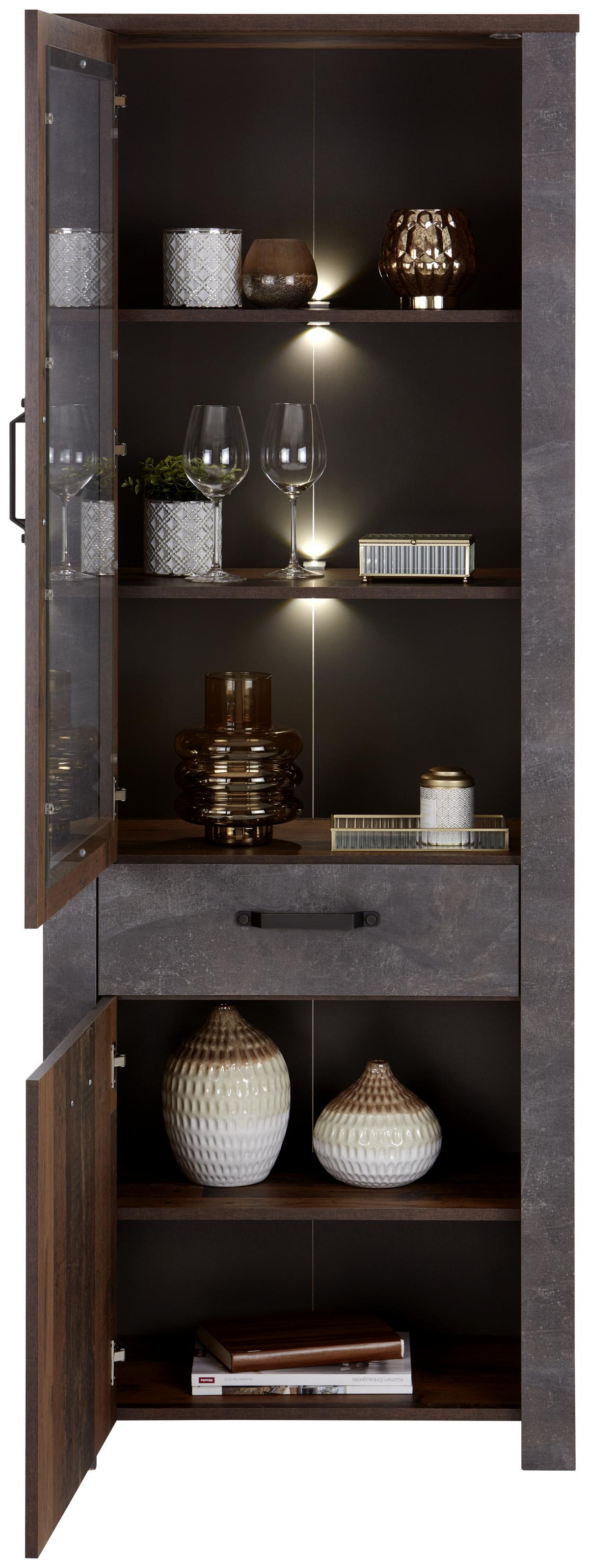 OSVĚTLENÍ POLIC - SADA LED-UNIVERSAL - antracitová, Moderní, plast (3/3/2,5cm)