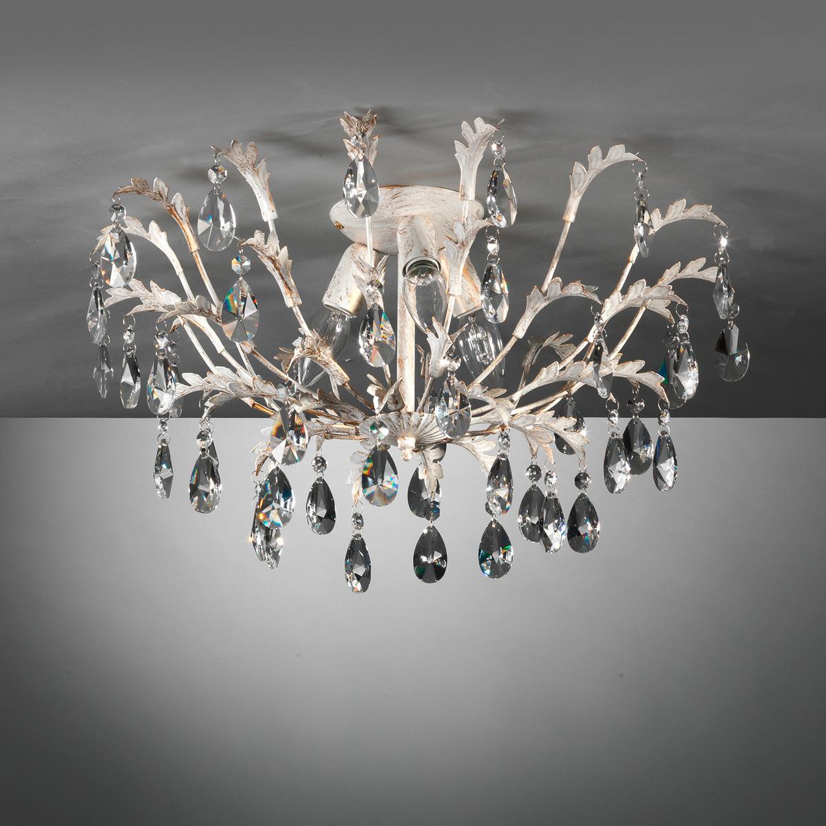 Deckenleuchte 4864/Pl3 - Weiß, KONVENTIONELL, Glas/Metall (55/30cm)