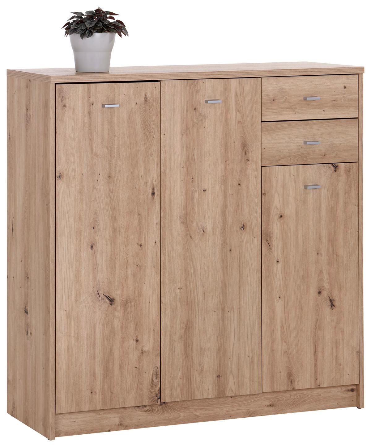 Kommode 109,1cm 4-You New, Eiche Artisan Dekor - Eiche Artisan, MODERN, Holzwerkstoff (109,1/111,4/34,6cm)