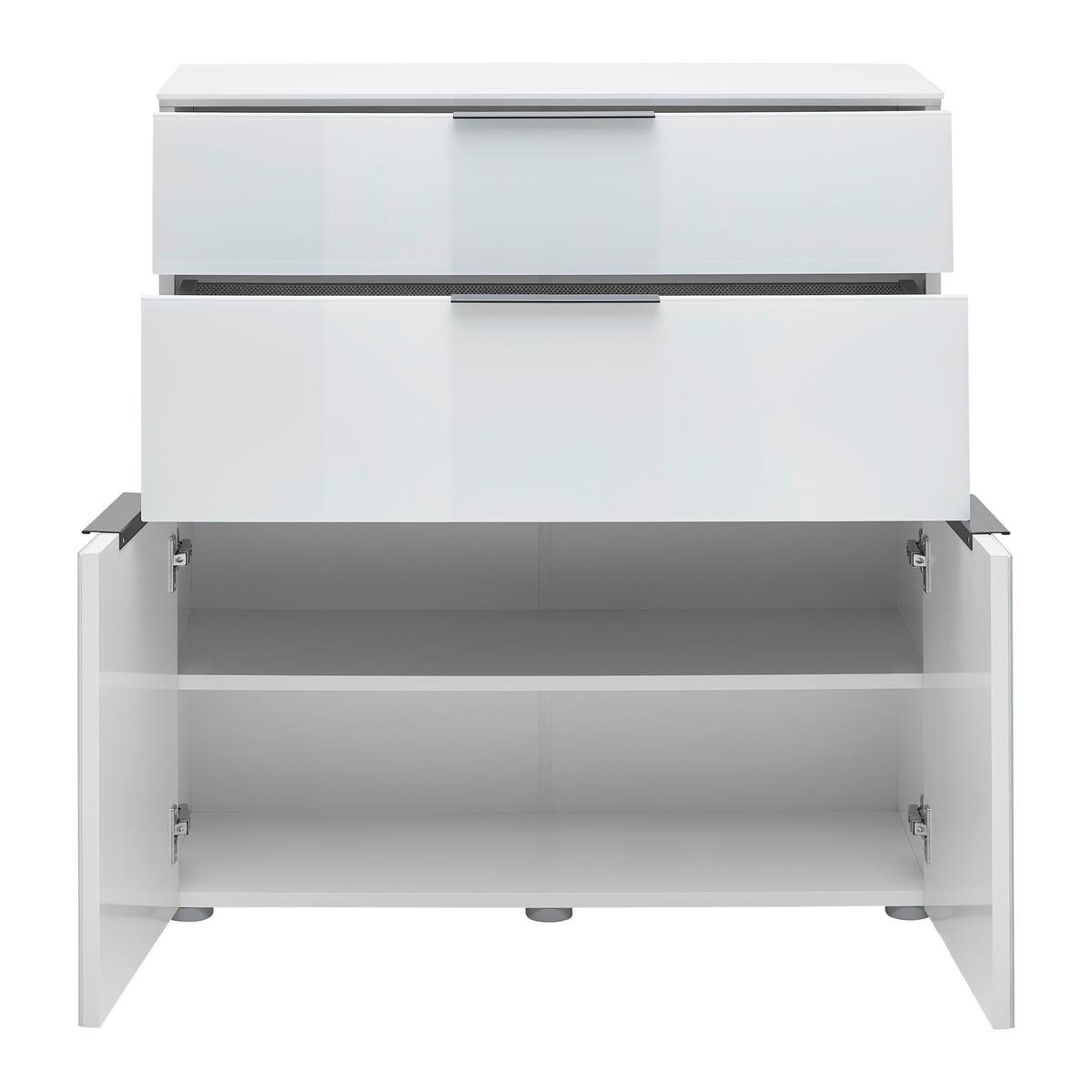 KOMODA VELARIS -EXKLUSIV- - šedá/bílá, Moderní, kov (90/98/40,5cm) - Mömax