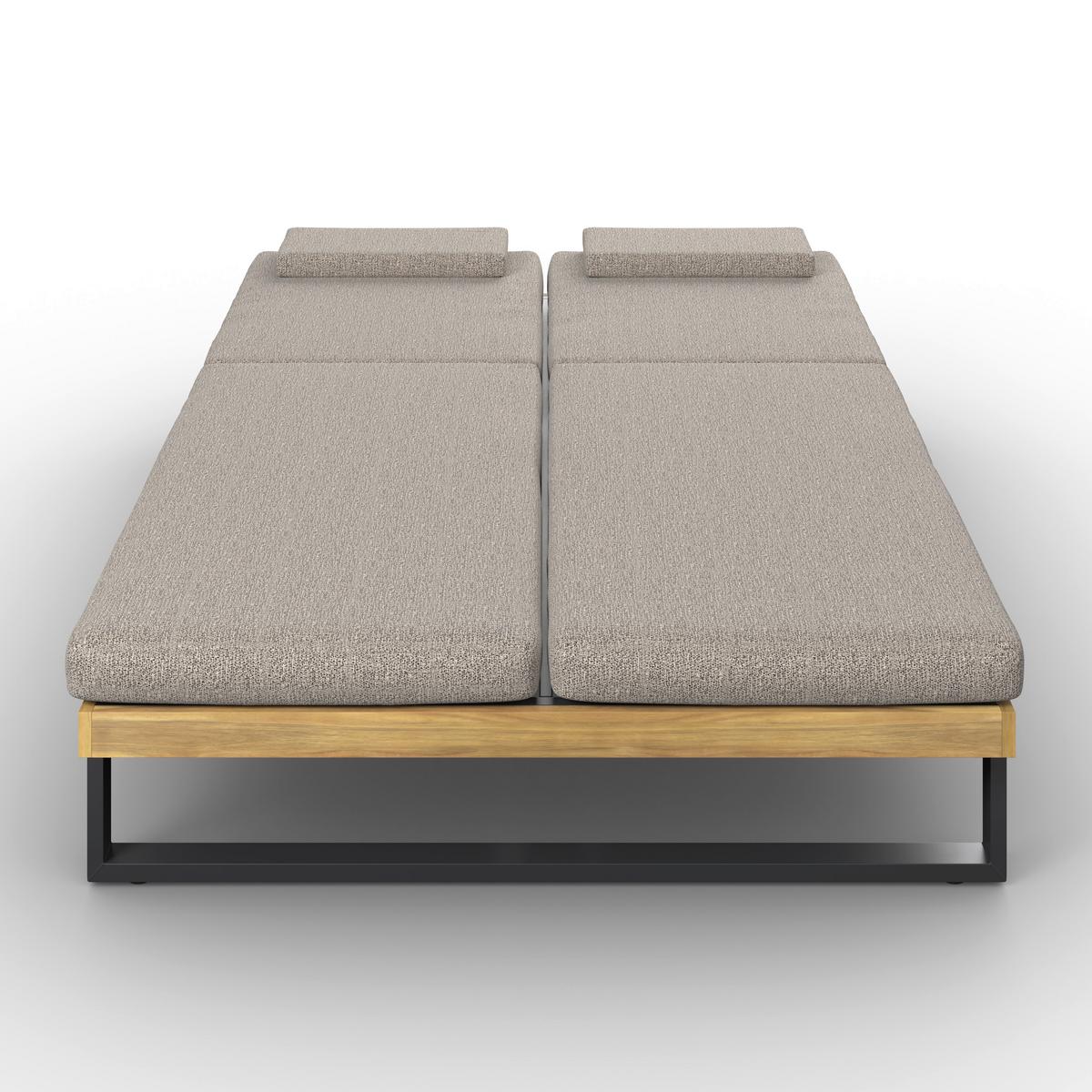 ZÁHRADNÉ LEŽADLO ELENYI - sivá, Modern, kov/drevo (200cm) - Bessagi Garden