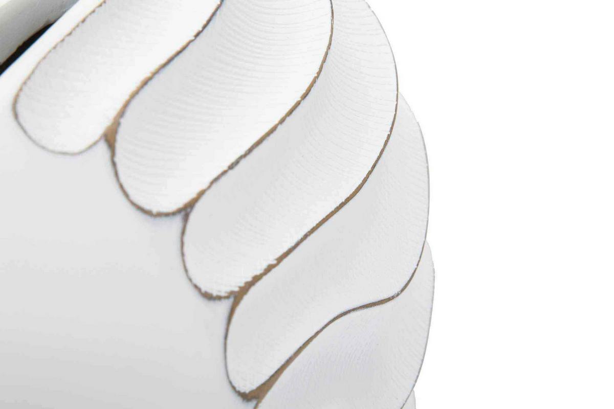 Vase Polyresin Lines Weiß B: 34 Cm - Weiß, Basics, Kunststoff (34/24.5/11.5cm)