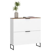 Schuhkipper Aladin Stehend & Hängend Montierbar - Eichefarben/Schwarz, MODERN, Holzwerkstoff (100/105/35cm)