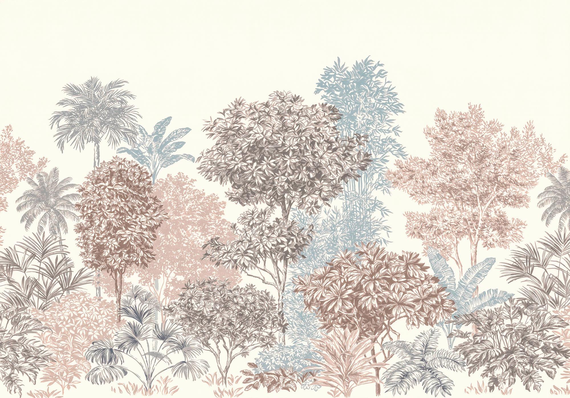 Fototapete Painted Trees - Multicolor, Trend, Papier (400/280cm) - Komar