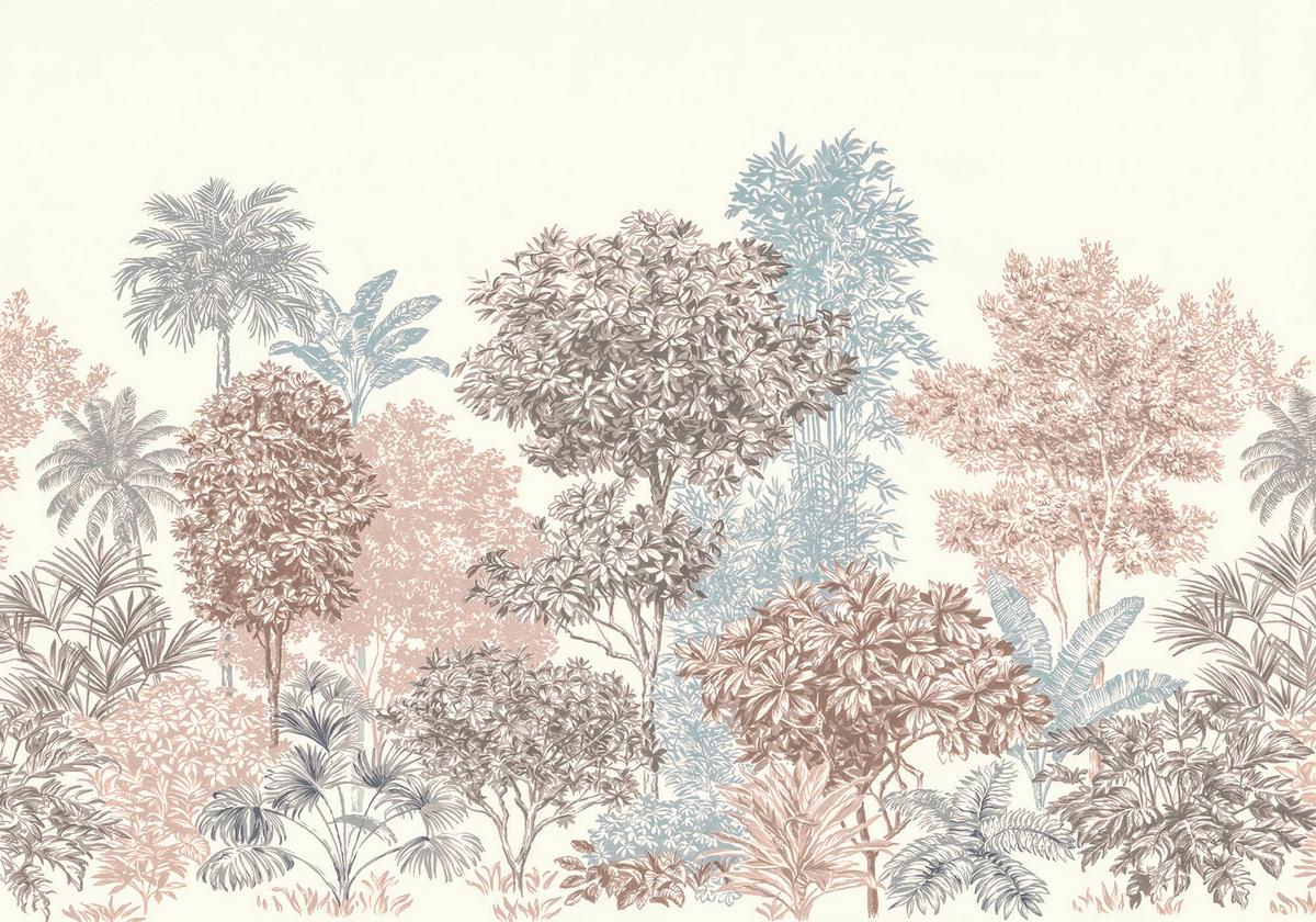 Fototapete Painted Trees - Multicolor, Trend, Papier (400/280cm) - Komar