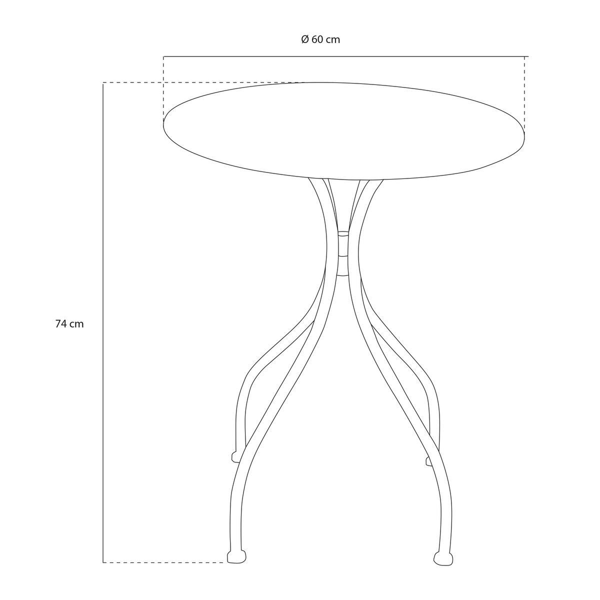 Gartenset Marilou - Anthrazit, Basics, Metall (60/74,5cm) - Ambia Garden