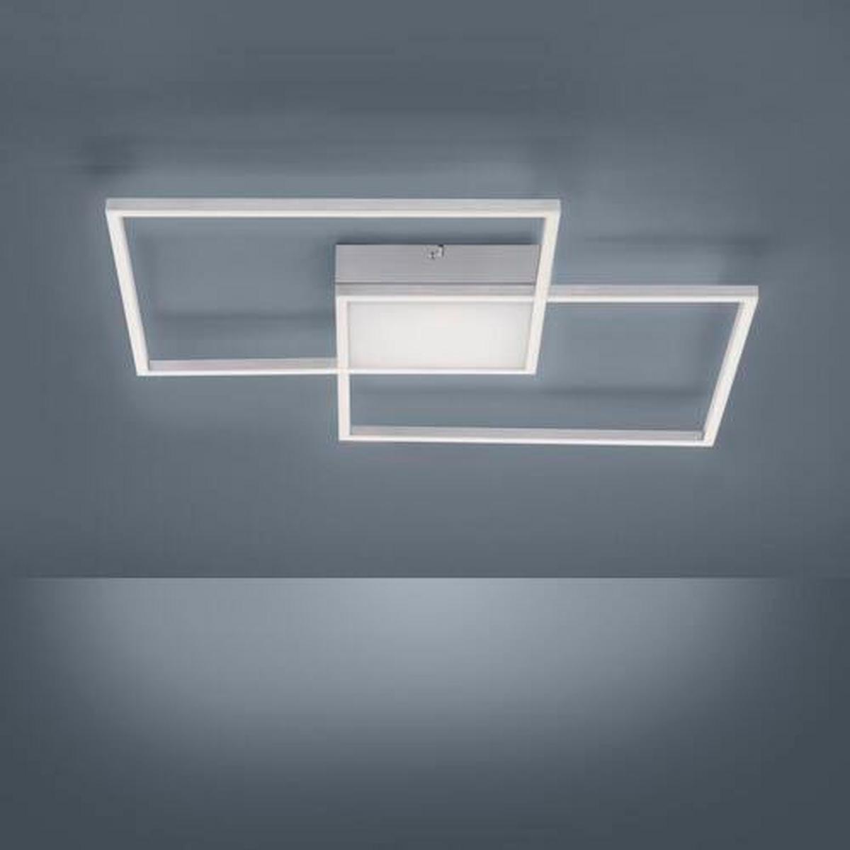 LED-Deckenleuchte Asmin L: 60 cm Mit 3 Helligkeitsstufen - Silberfarben, Design, Kunststoff/Metall (60/60/5,3cm)
