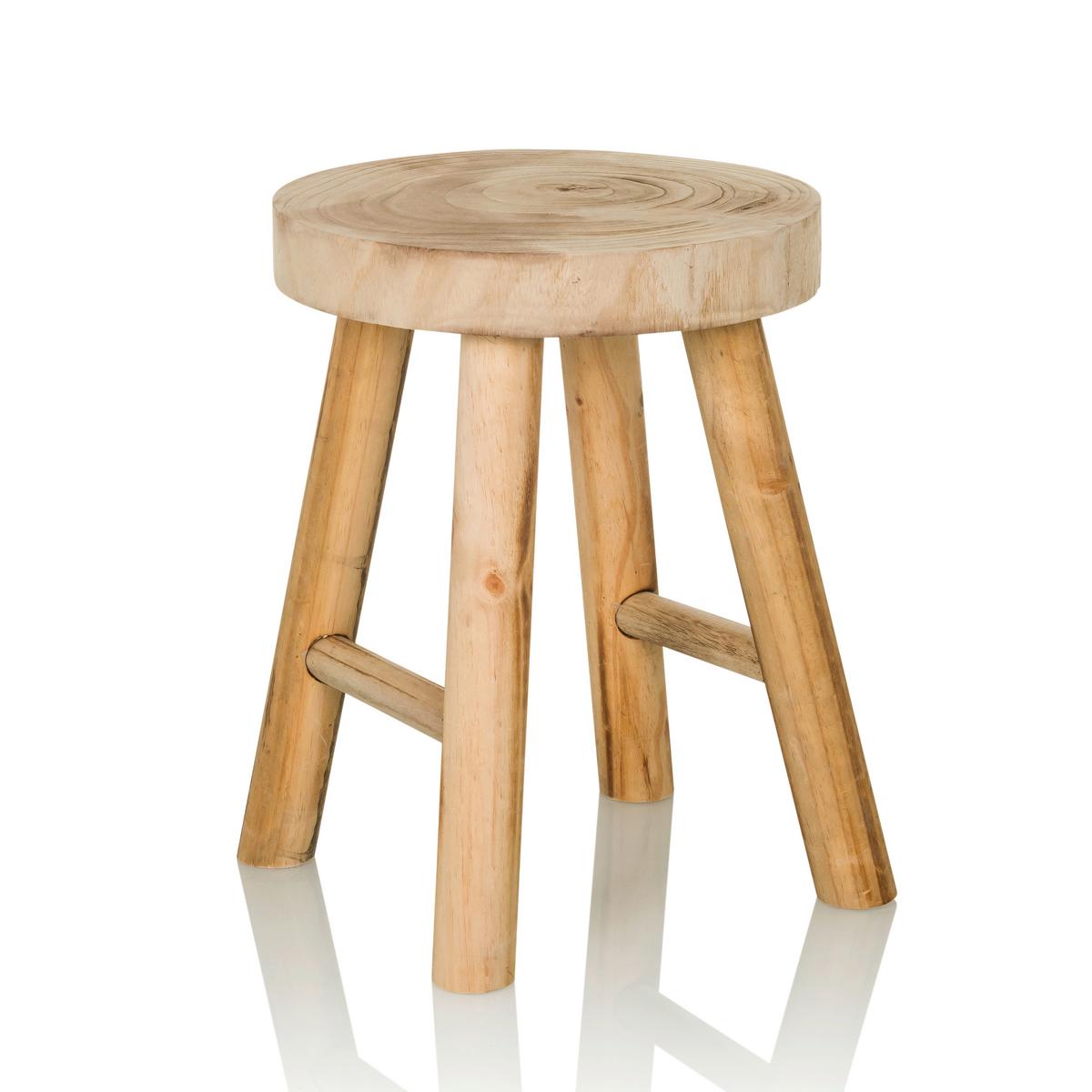 Hocker Rustiko W Braun B: 33 Cm - Braun, MODERN, Holz (33/44/33cm) - MID.YOU