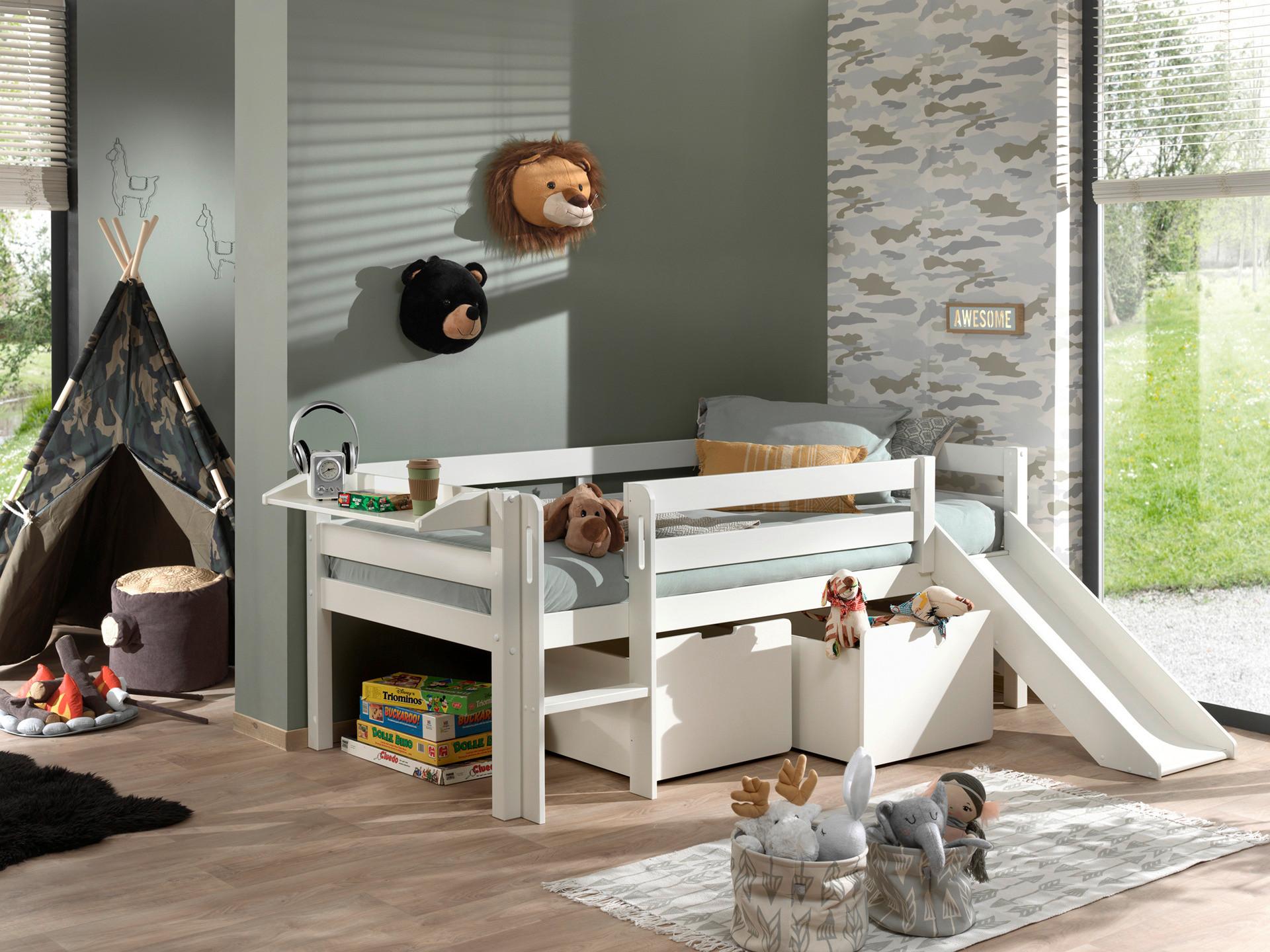 Spielbett Pino Weiß 90x200cm - Weiß, MODERN, Holz/Holzwerkstoff (90/200cm) - Vipack