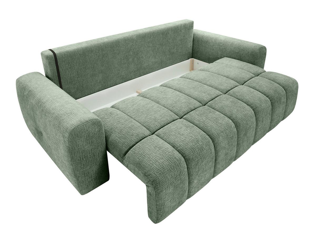 Schlafsofa Chelim Lux 3Dl Grün B: 241cm - Schwarz/Grün, Design, Textil (241/90/106cm) - MID.YOU