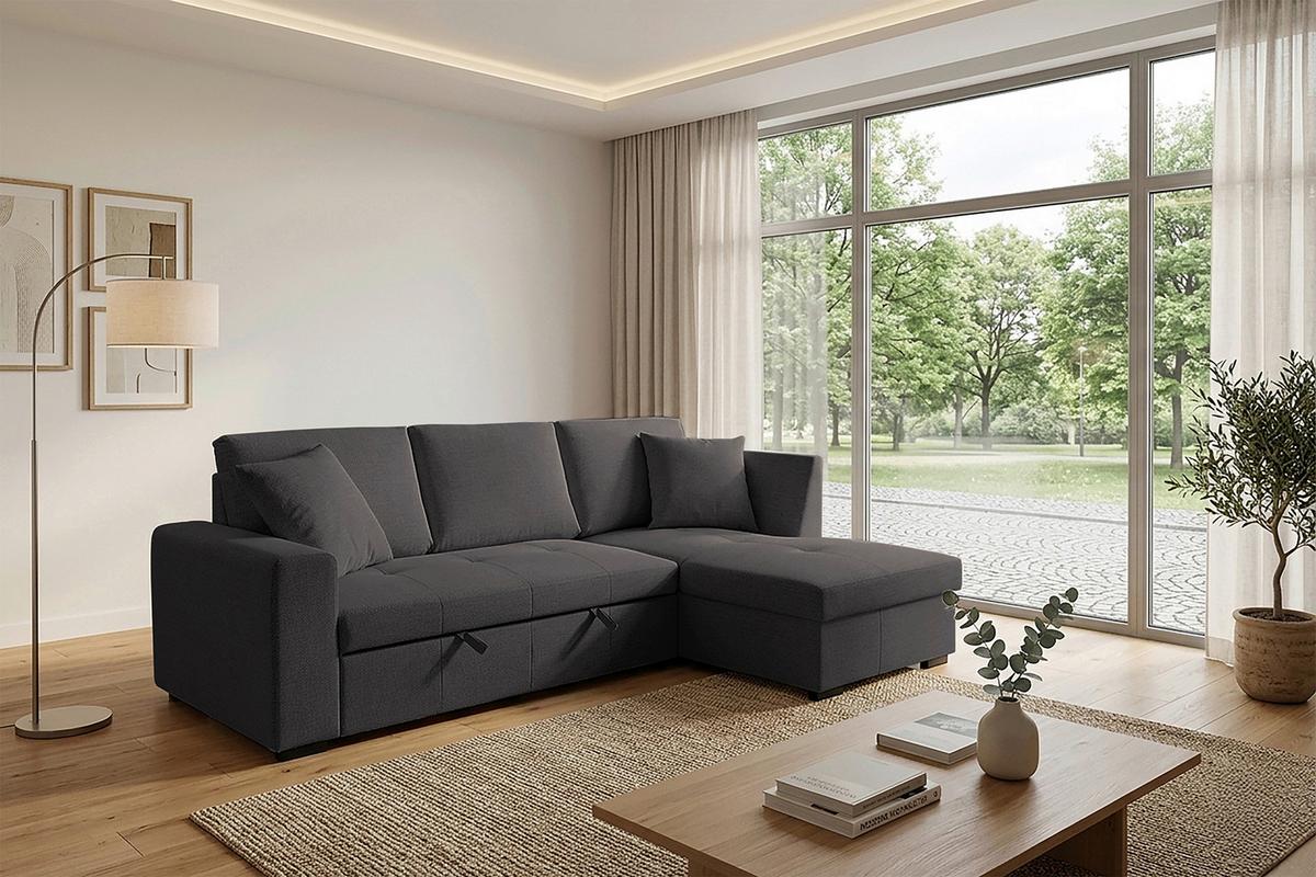 Ecksofa Lukas Dunkelbraun S: 239x158 Cm - Dunkelbraun, Trend, Textil (239/158cm)