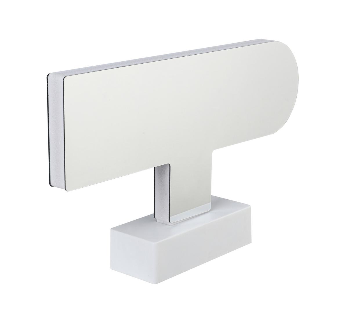 LED-Dekoleuchte Cathleen - Chromfarben/Weiß, Basics, Kunststoff (25,4/4,6/15,2cm) - Luca Bessoni