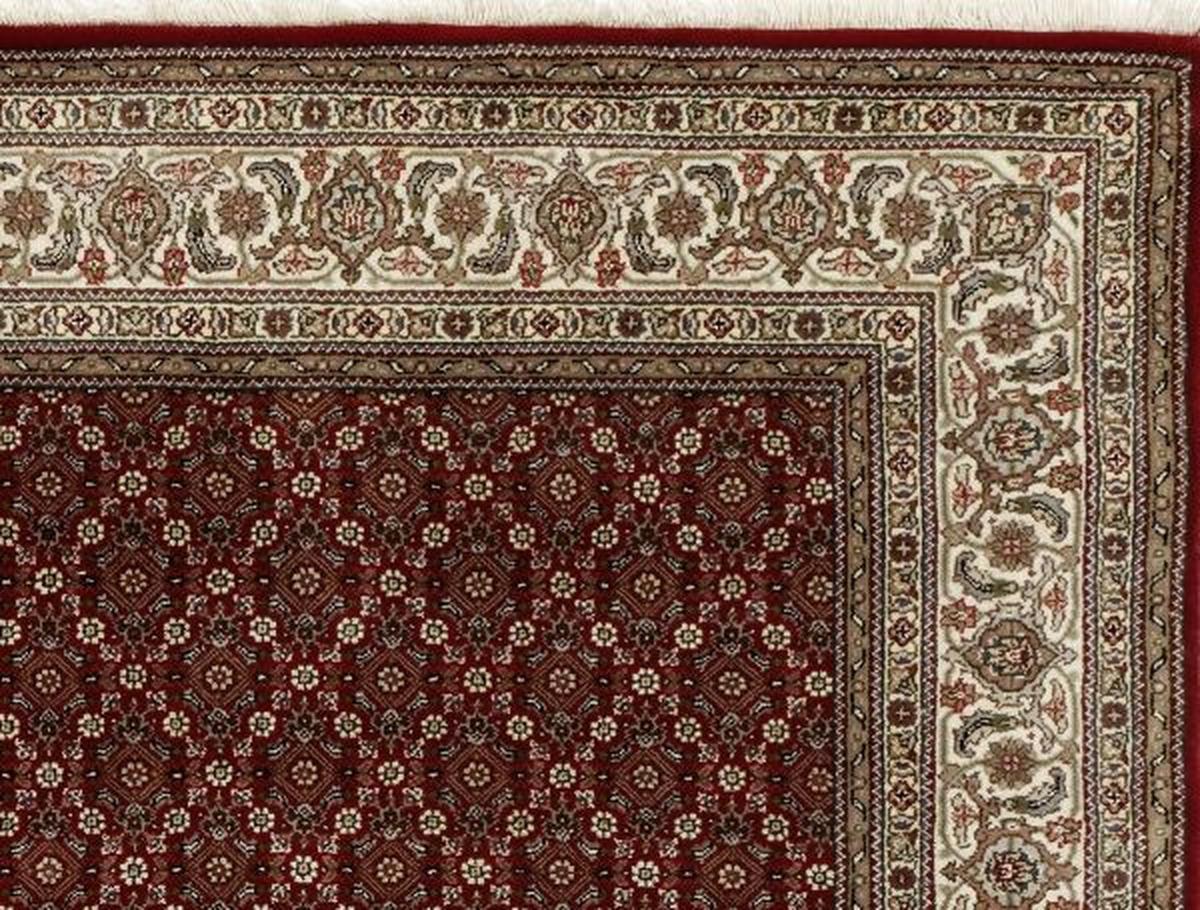 Orientalischer Webteppich Creme Cavari Herati 160x90 cm - Rot/Creme, Basics, Textil (90/160cm) - Cazaris